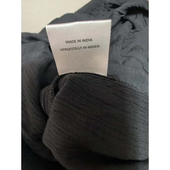 Rhea Womens Small/Medium Black Maxi Dress Sleeveless Deep V Neck Empire Waist - Picture 8 of 10